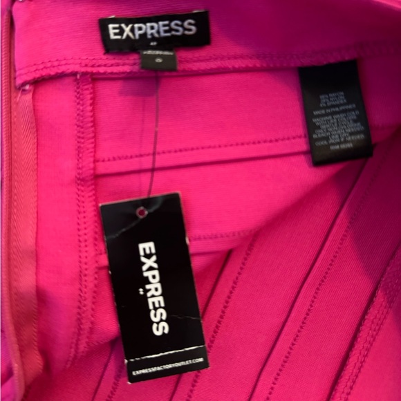 Express Pink Pencil Skirt Bodycon Knee Length Small - Picture 9 of 9